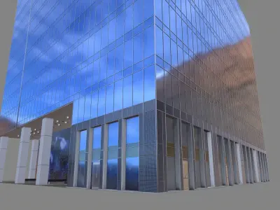 250 Howard Street Building San Francisco Low-poly 3D model