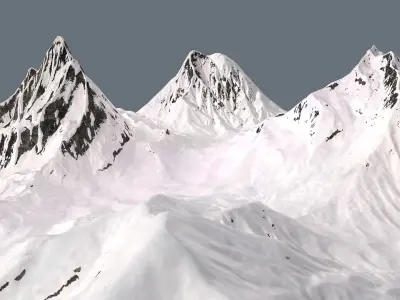 Snow Valley Low-poly 3D model