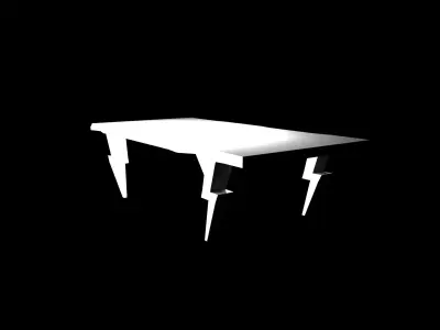 Table with Lighting Legs Free 3D model