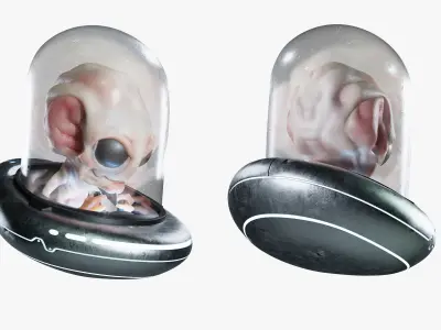 Alien UFO Blender 3D model