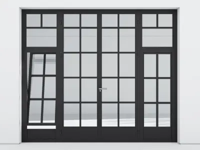Aluminium door 304 3D model