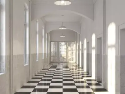 Hospital Hallway 3 3D model
