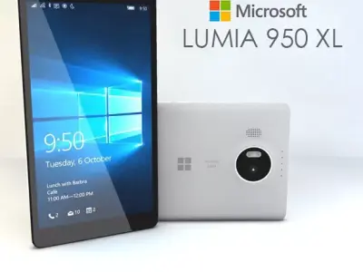 Microsoft Lumia 950 Xl Low-poly 3D model
