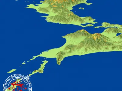 Japan elevation 3D model