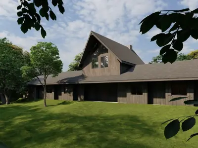 3D Exterior Scene 3D model design garden and landscape 3D 3D model 24