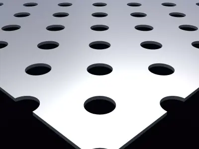 Perforated panel with 14 percent opening 25O80 3D model