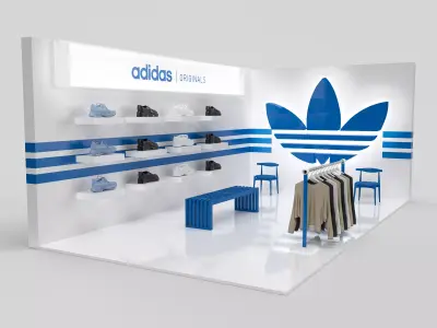 Adidas Store Design Model Low-poly 3D model