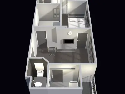 Apartment room 25-70 3D model
