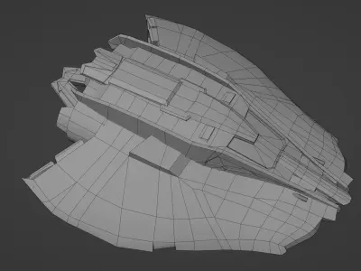 Star Trek Snakehead-Class Starship Low-poly 3D model