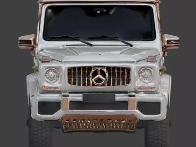 Luxury Mercedes G Wagon Rose Gold 3D Model Low-poly 3D model