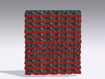 Curtain Low-poly 3D model