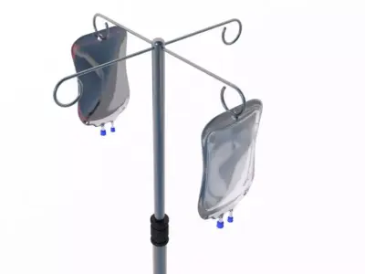 Medical IV Drip Stand 3D 3D model