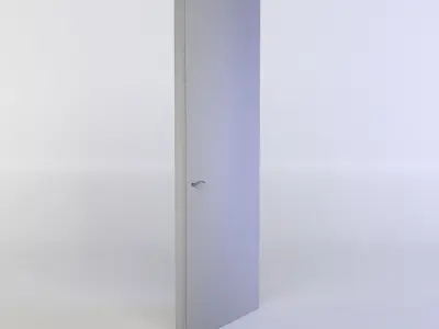 Door wooden Low-poly 3D model 5