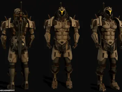 The Berserker apocalypse armor 3D model