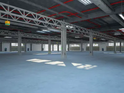 Exhibition Hall 3d Model 3D model