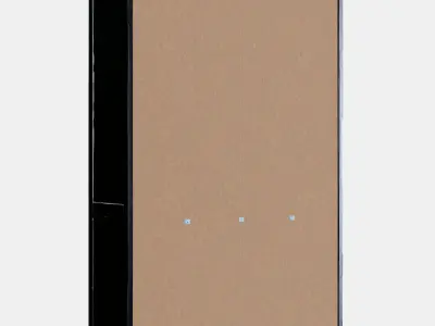 HEMNES Glass door cabinet with 3 drawers Low-poly 3D model