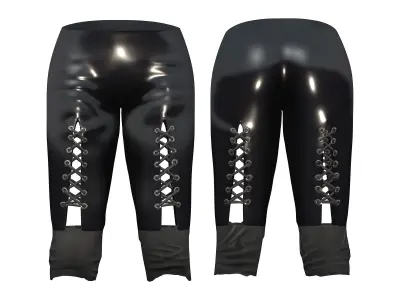 Dystopian Futuristic Sci-fi Outfit Top Pants Boots Low-poly 3D model