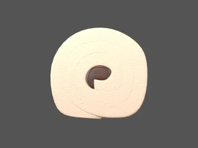 Swiss Roll v1 008 Low-poly 3D model