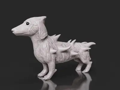 Cute Sci-Fi Alien Dog 3D print model