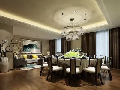 Business Restaurant - Coffee - Banquet  64 3D model