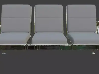 Airport Waiting Bench 3D model
