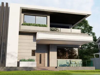 Modern Villa 3 3D model buy