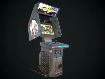 Arcade GAme Machine V1 Cyberpunk Optimized FOr games  Low-poly 3D model