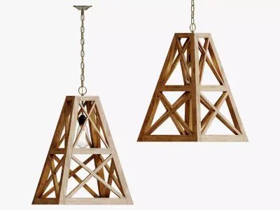 DERBY WOOD PENDANT 3D model