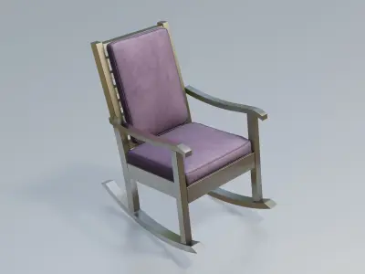 Furniture Outdoor storages Storage Rocking Chair Low-poly 3D model