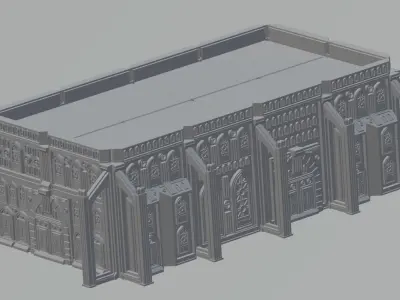 MODULAR GOTHIC BUILDING TERRAIN MAKER 8 - 10MM SCALE 3D print model