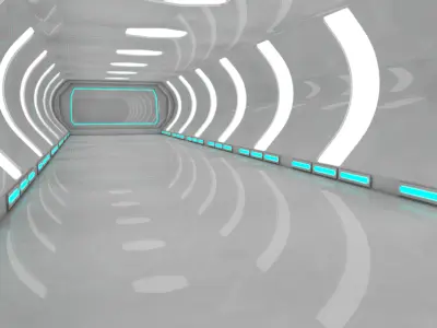 Sci Fi Interior 3D model 9