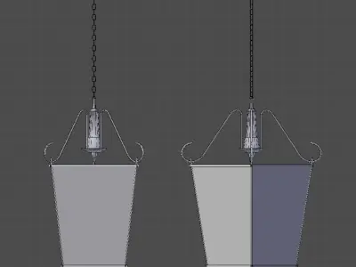 Game Ready Hanging Light Low-poly 3D model