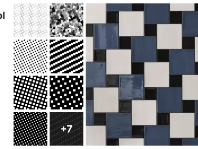 Square Tile in Hopscotch Layout Texture