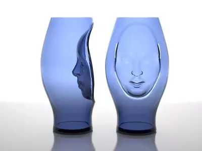 M three glass vases 3D model