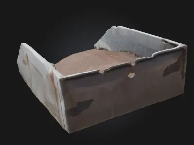 Sand Container Utility Storage Model for Construction  3D model