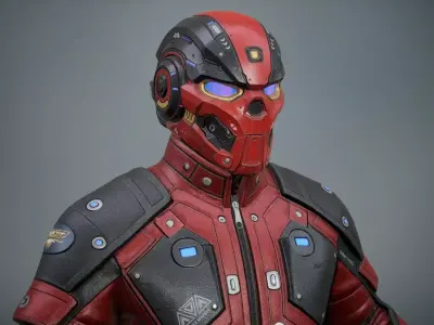 Sci-Fi Clothing Pack 01 and 02 Bundle Low-poly 3D model