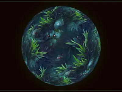 Grass Pine Forest Floor --20 TEXTURES-- Hand-painted --PACK 2--- Texture