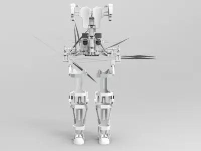 Robot spine structure and auxiliary exoskeleton device 3D model
