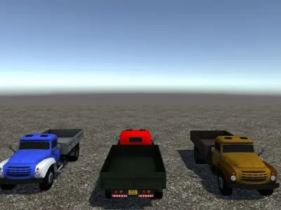 Industrial Small Truck Pack - I Low-poly 3D model