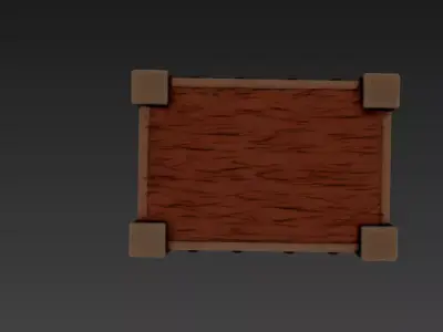 Game-Ready Wooden Treasure Chest2 Low-poly 3D model