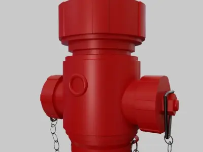 Fire Hydrant - Tall and Slim - Safety and Emergency Equipment Low-poly 3D model