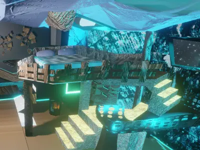 bedroom SCI-FI fantasy 3D model