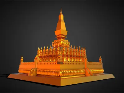 Thad Luang in Vientiane Capital 3D print model