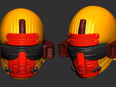 helmet high poly sculpt 3d printable  3D model 153
