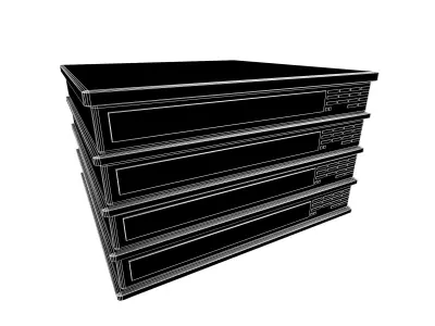 Cartoon Servers v2 003 Low-poly 3D model