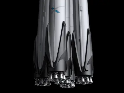 Falcon Super Heavy  3D model