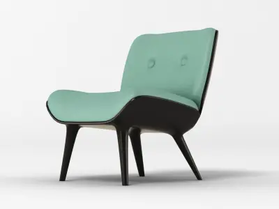 Contemporary Designer Lounge Chair 3D model