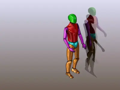 Articulated dummy for industrial use 3D model