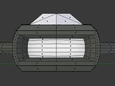 Low poly spaceship light emitting device Free 3D model