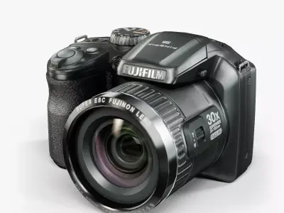Fujifilm FinePix S6800 bridge digital camera Low-poly 3D model